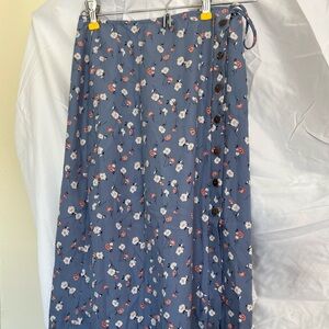 Urban Outfitters Blue Floral Maxi Skirt Y2K cottagecore